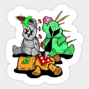 Three Voodoo Dolls Sticker